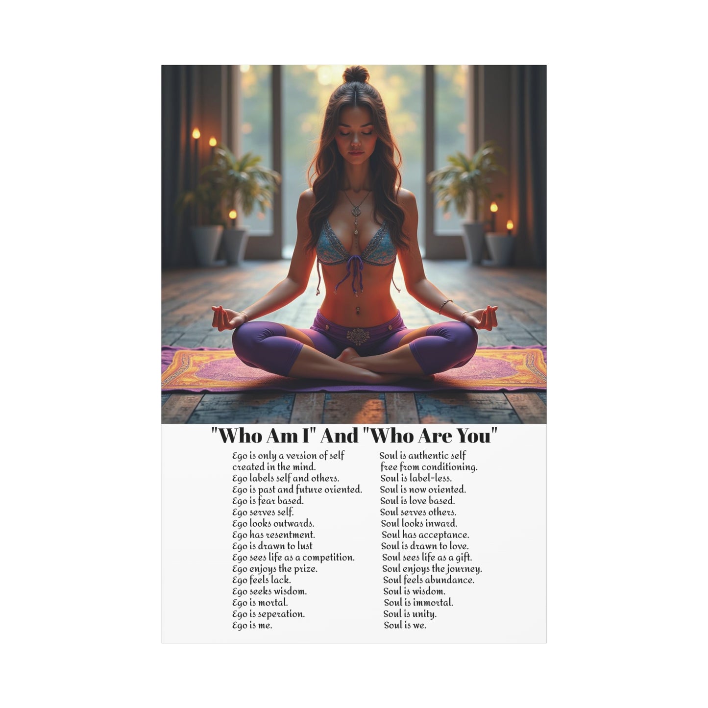 Transcend the ego - Awaken the power of the Soul wall art.