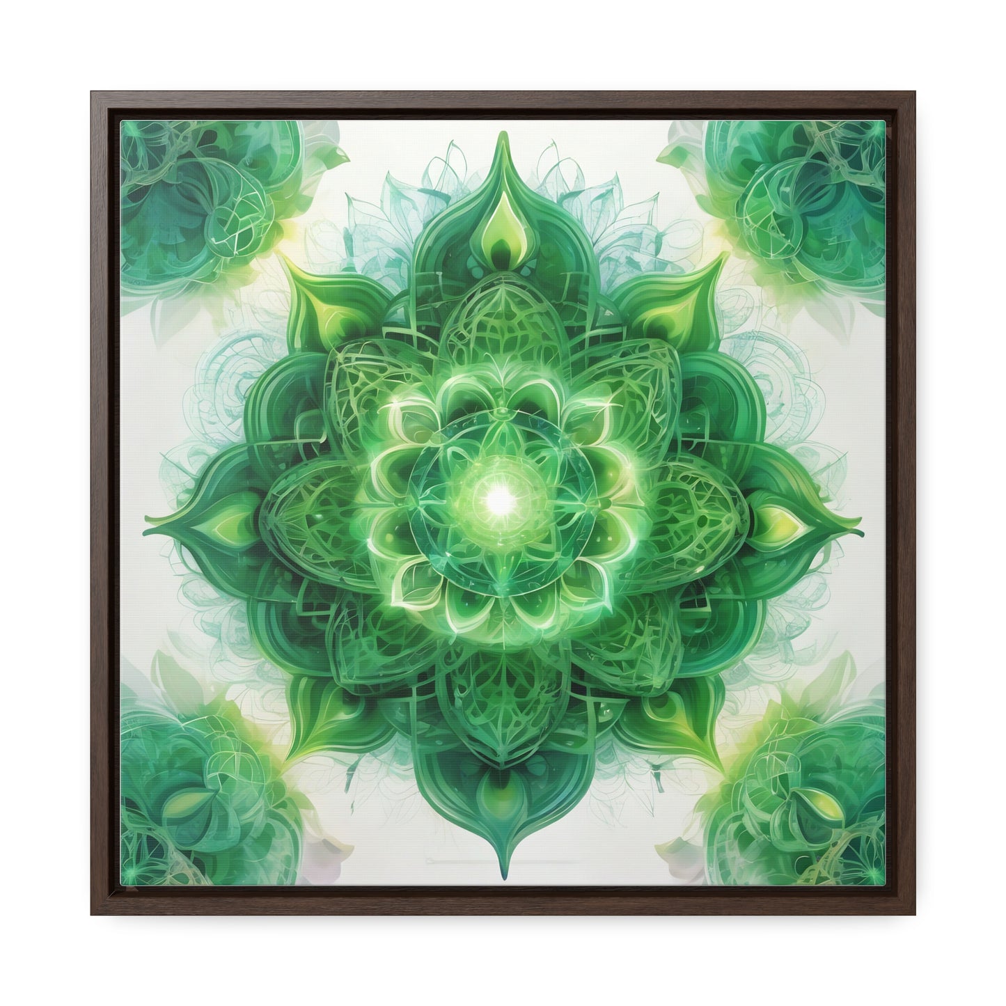 Heart chakra gallery art, Square Frame