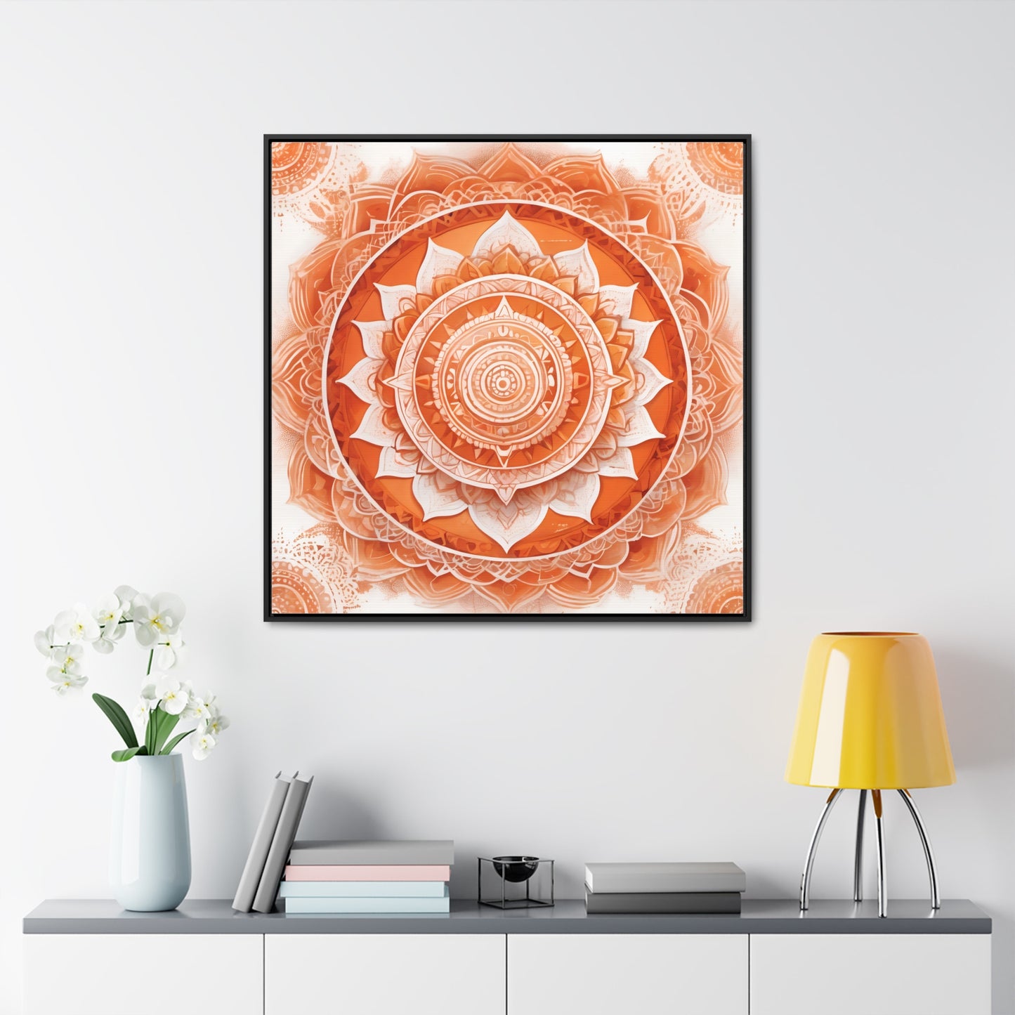 Sacral chakra gallery art, Square Frame