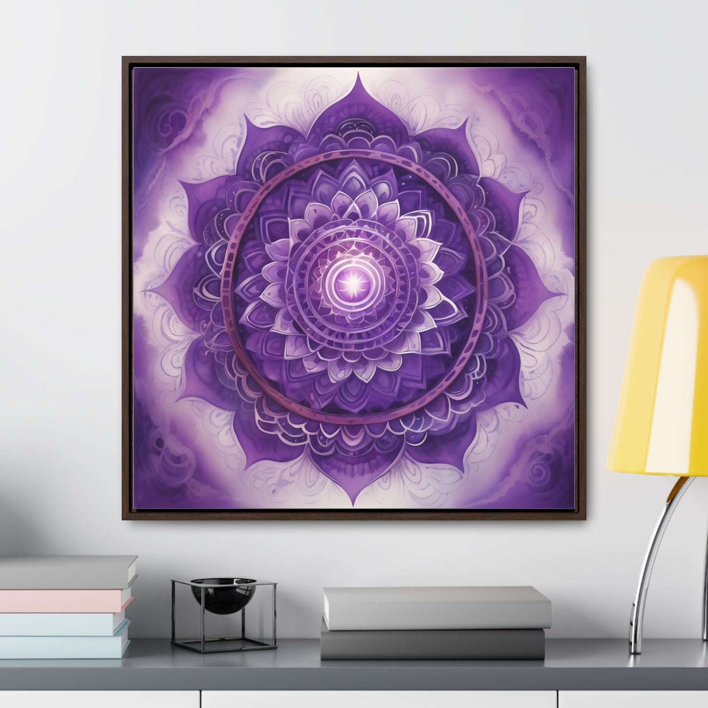 Crown chakra gallery art square frame
