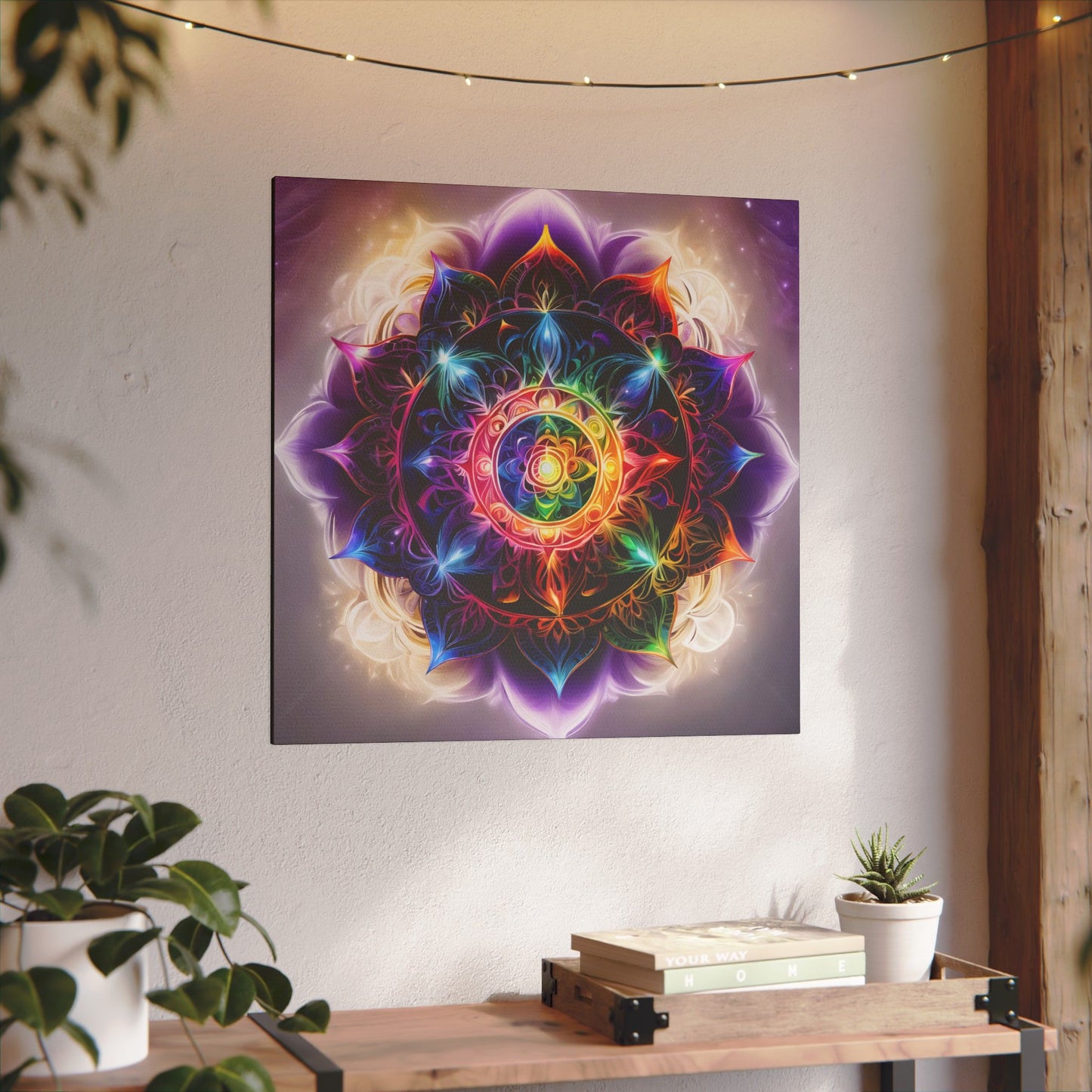 Indigo Chakra Art, Giclée Print Canvas no frame.