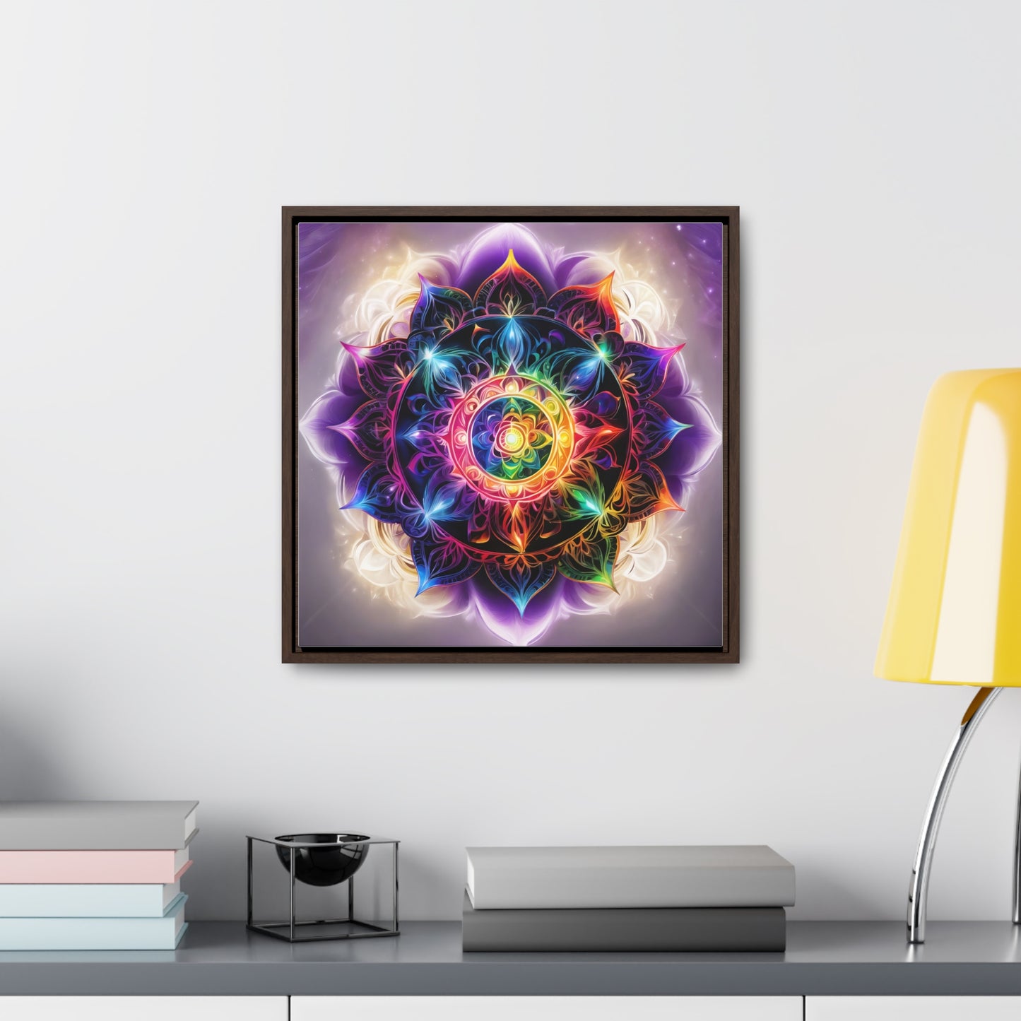 Indigo chakra gallery art, Square Frame