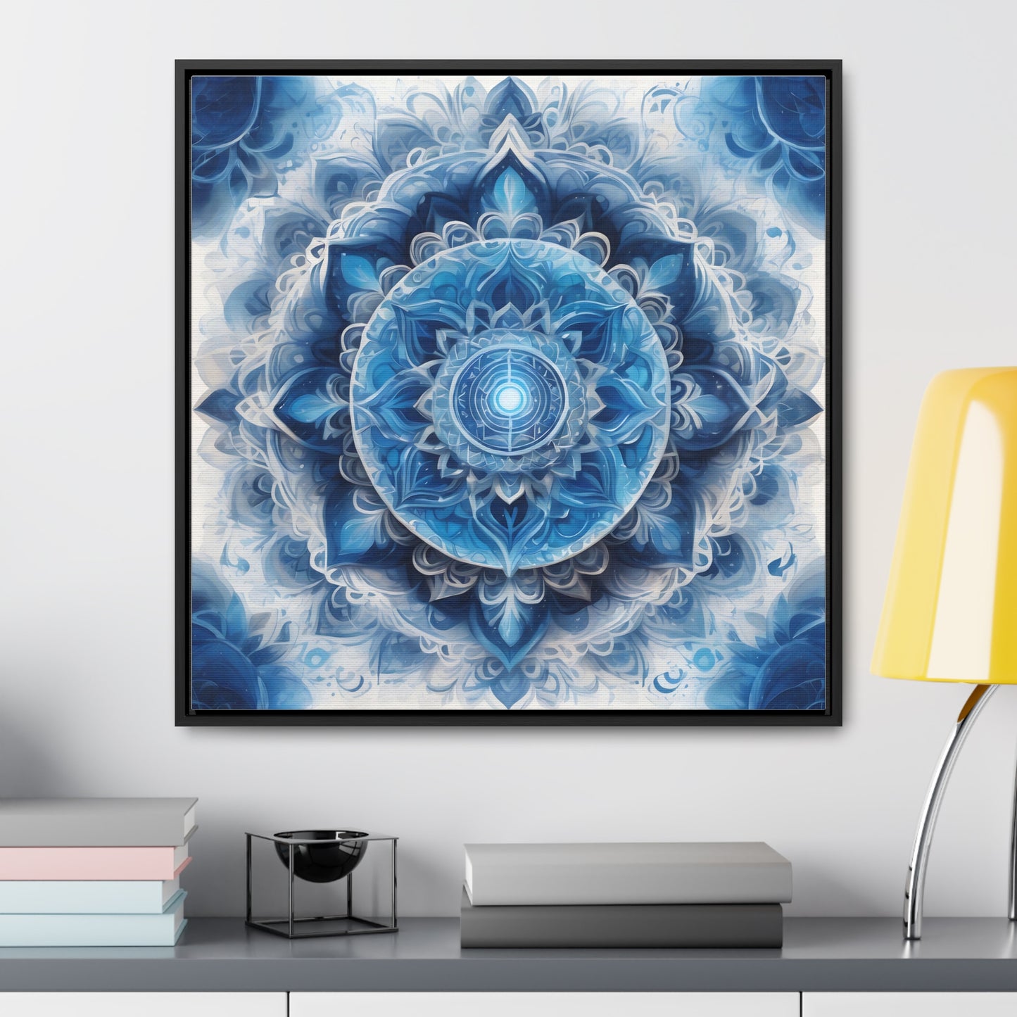 Throat chakra gallery art Square Frame