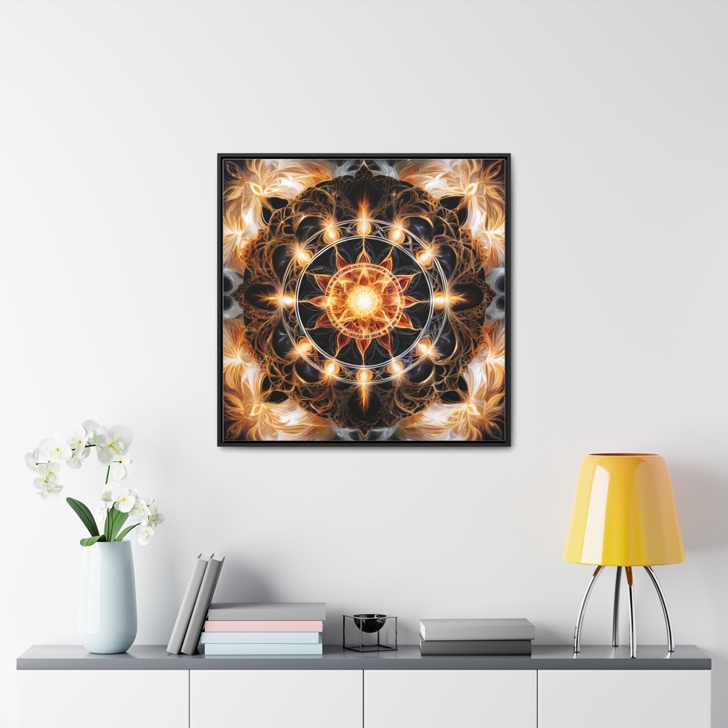 Earth star chakra gallery art, Square Frame