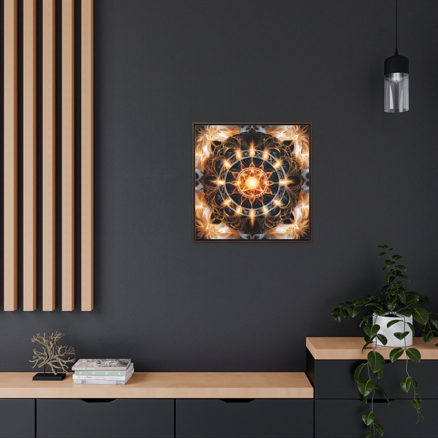 Earth star chakra gallery art, Square Frame