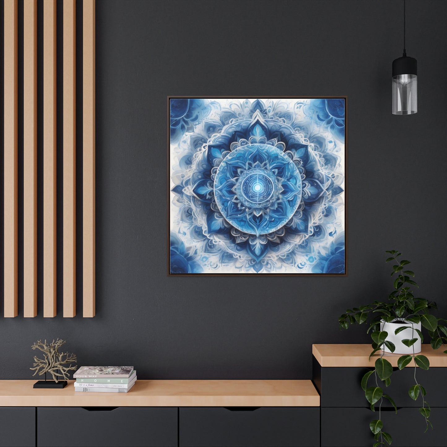 Throat chakra gallery art Square Frame