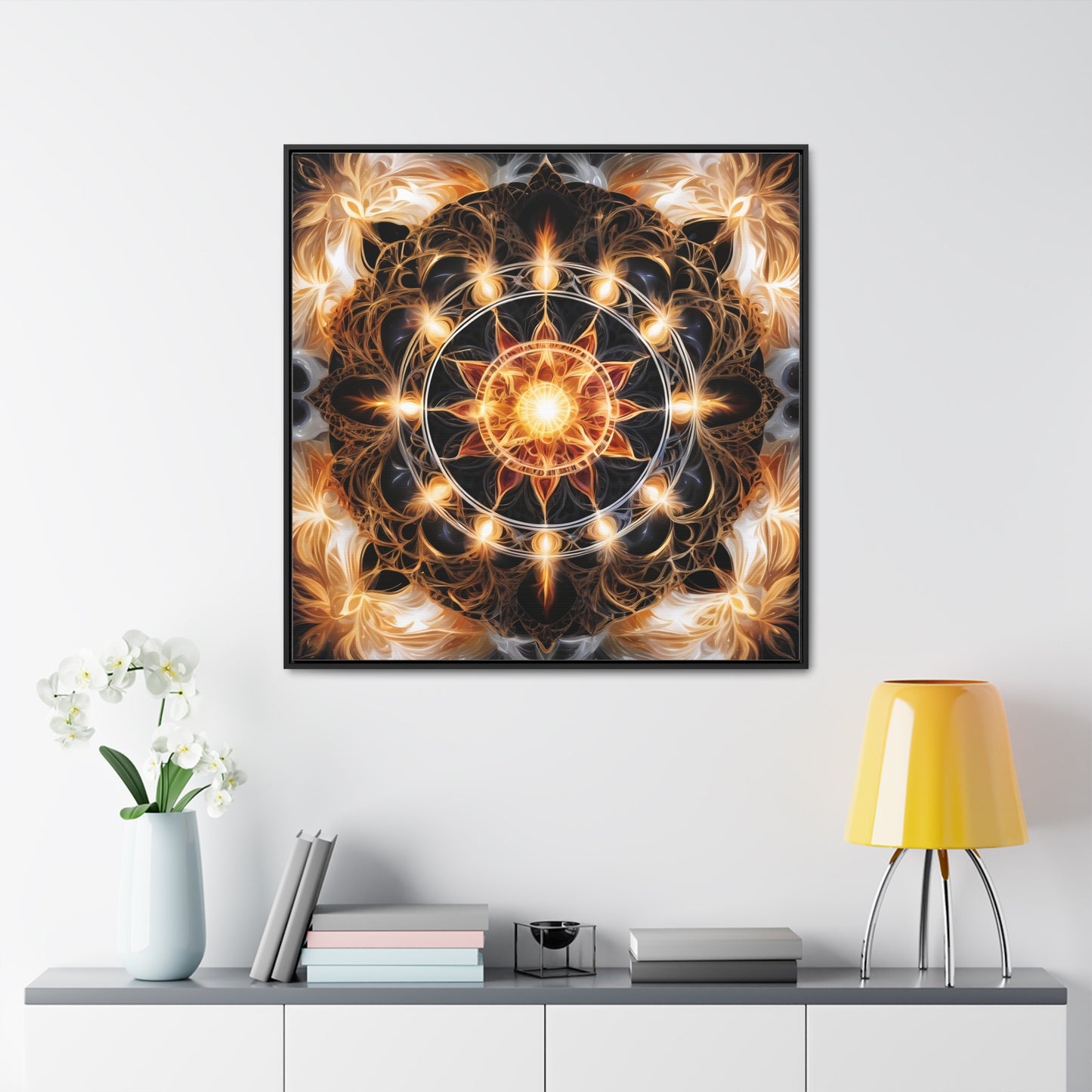 Earth star chakra gallery art, Square Frame