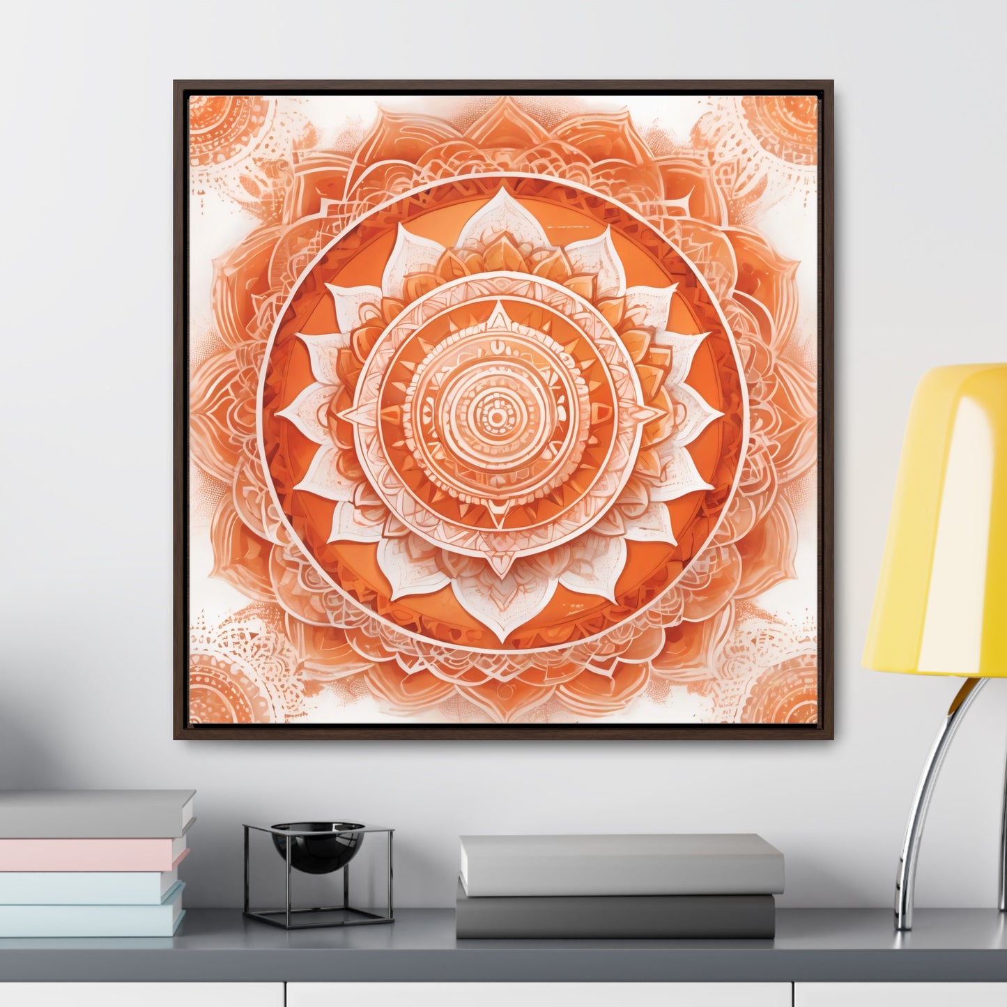 Sacral chakra gallery art, Square Frame