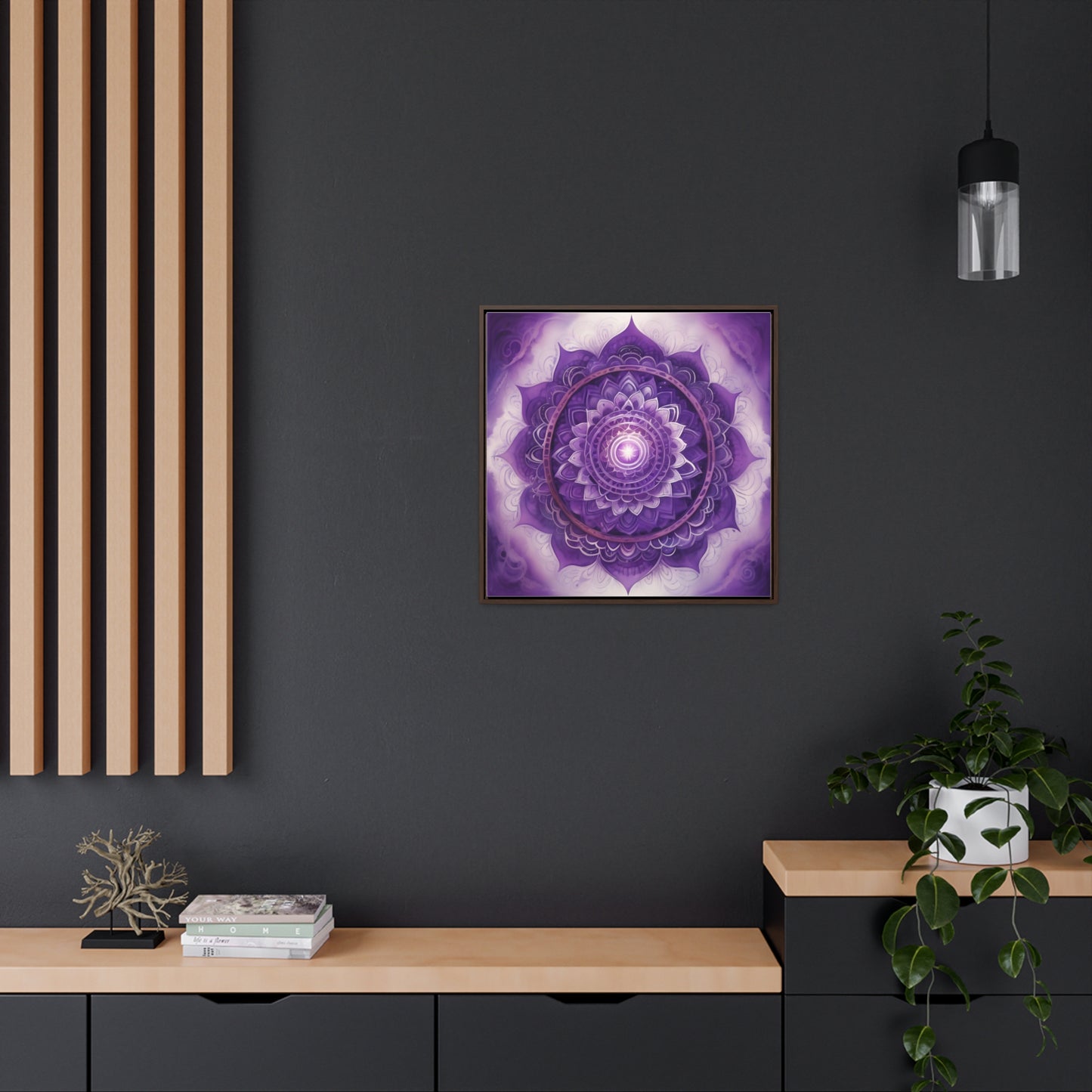 Crown chakra gallery art square frame