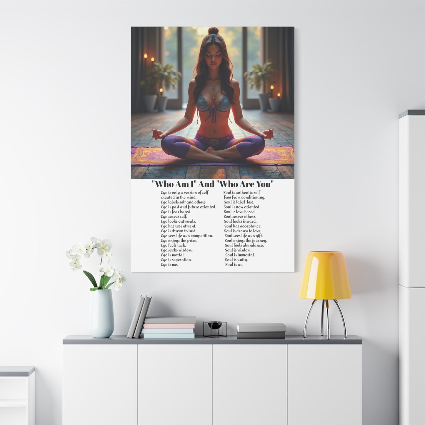 Transcend the ego - Awaken the power of the Soul wall art.