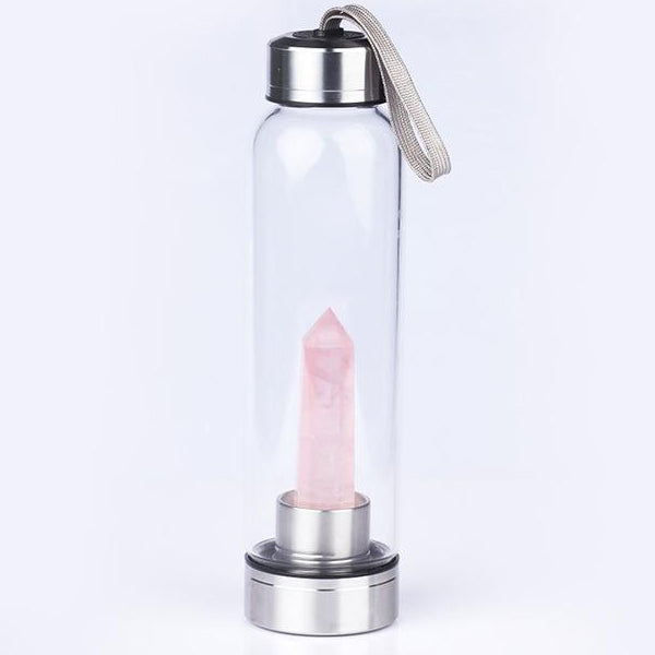 Pure Essence Natural Stone Infused Water In Glass Bottle