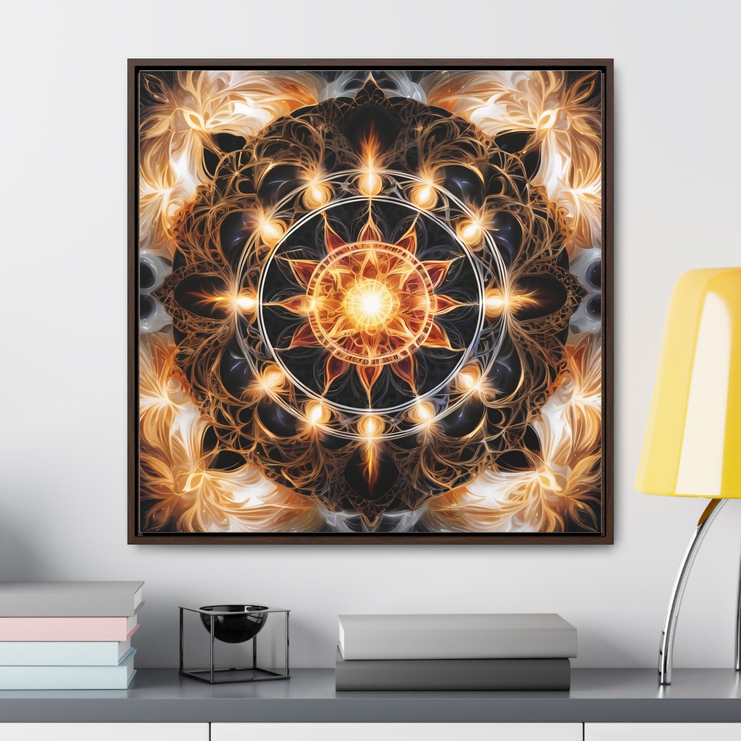 Earth star chakra gallery art, Square Frame