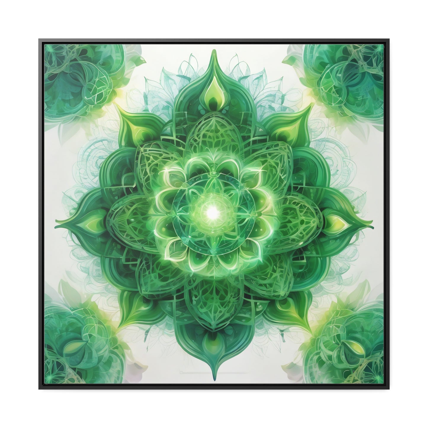 Heart chakra gallery art, Square Frame