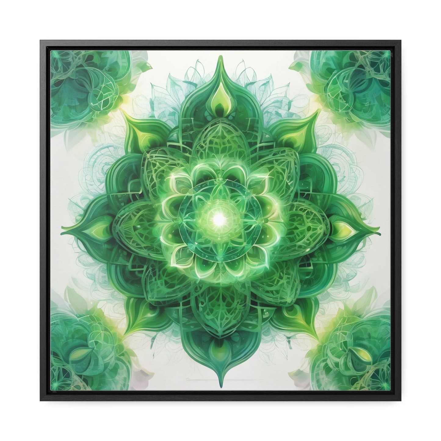 Heart chakra gallery art, Square Frame