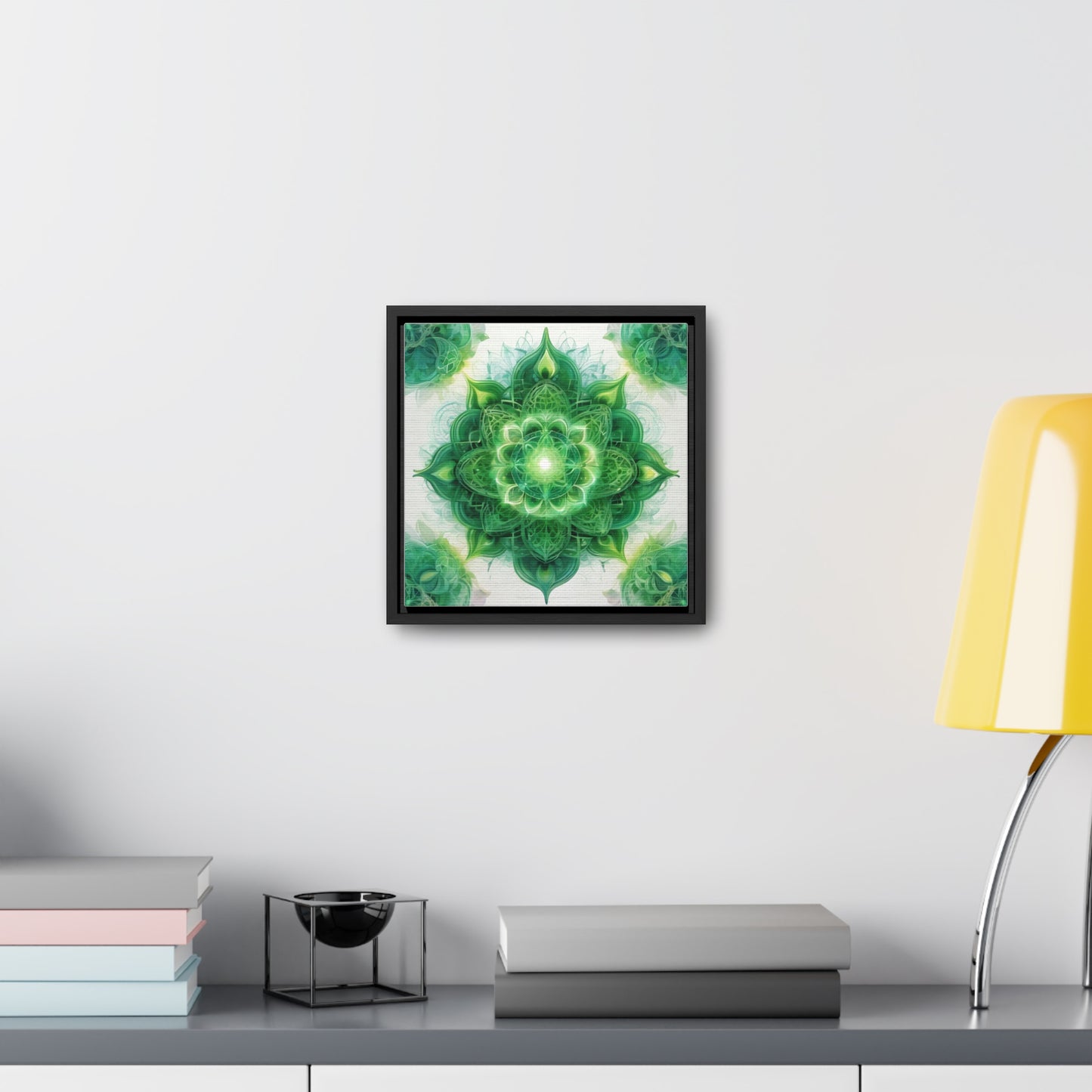 Heart chakra gallery art, Square Frame