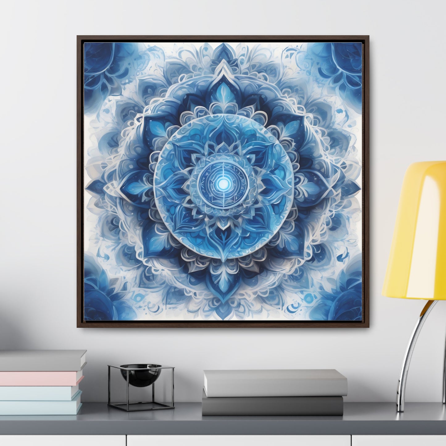 Throat chakra gallery art Square Frame