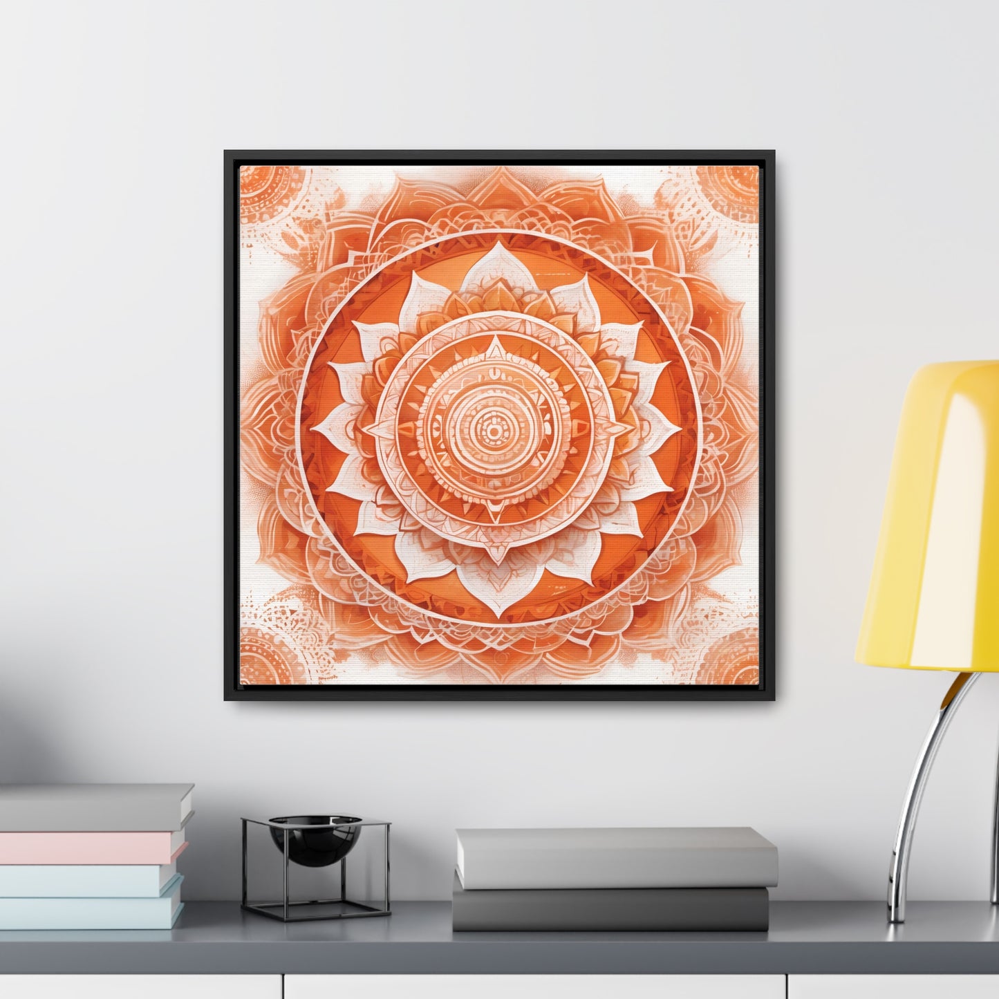 Sacral chakra gallery art, Square Frame