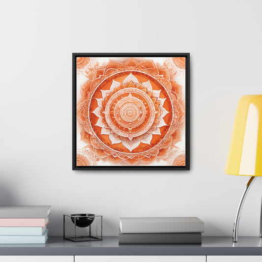 Sacral chakra gallery art, Square Frame