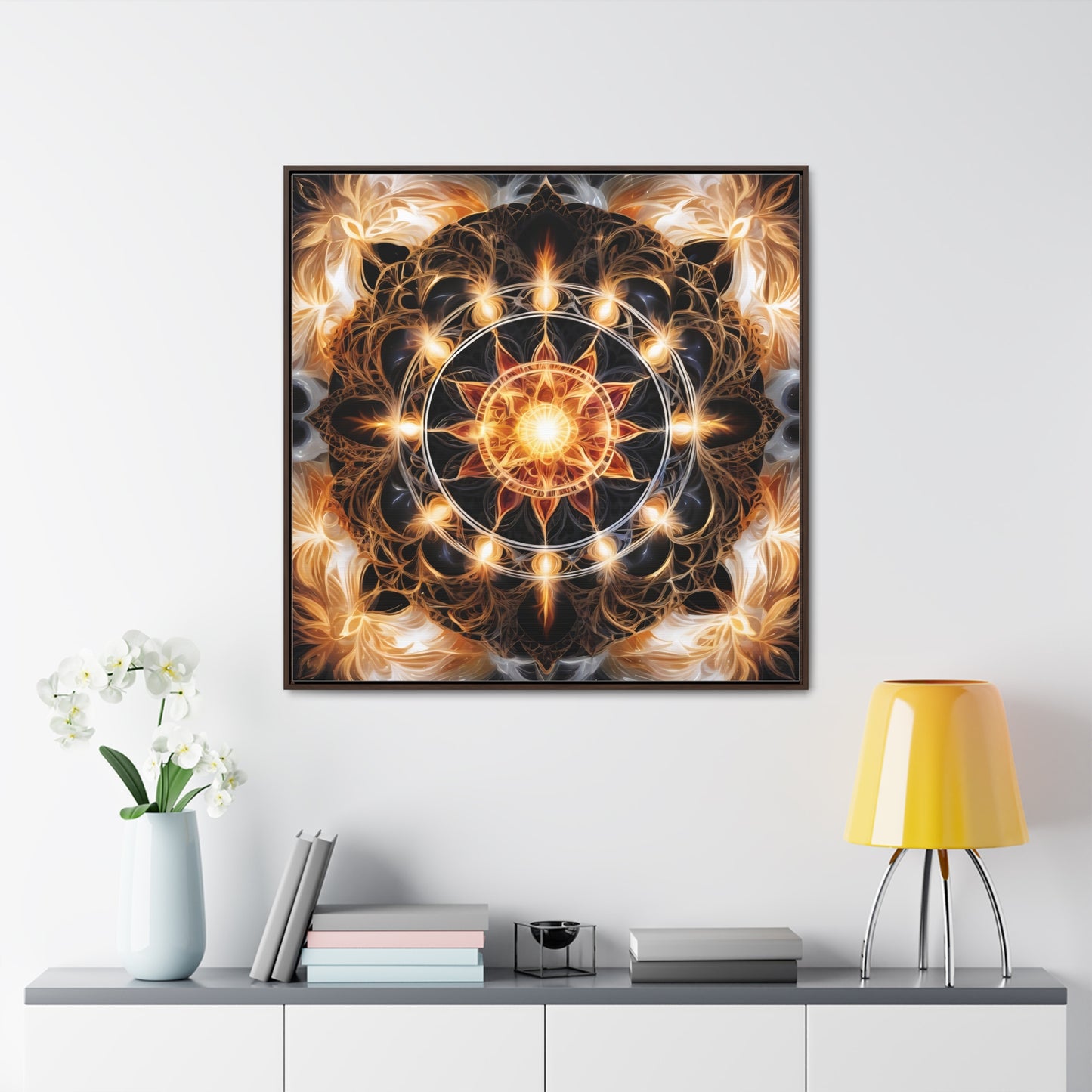 Earth star chakra gallery art, Square Frame