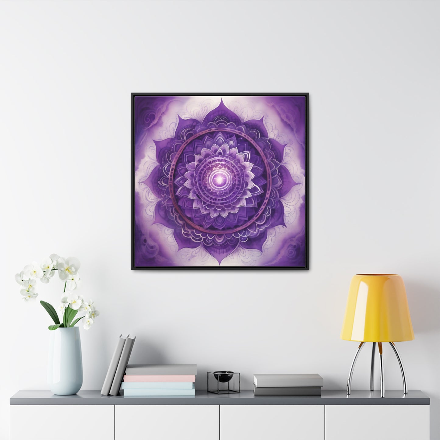 Crown chakra gallery art square frame