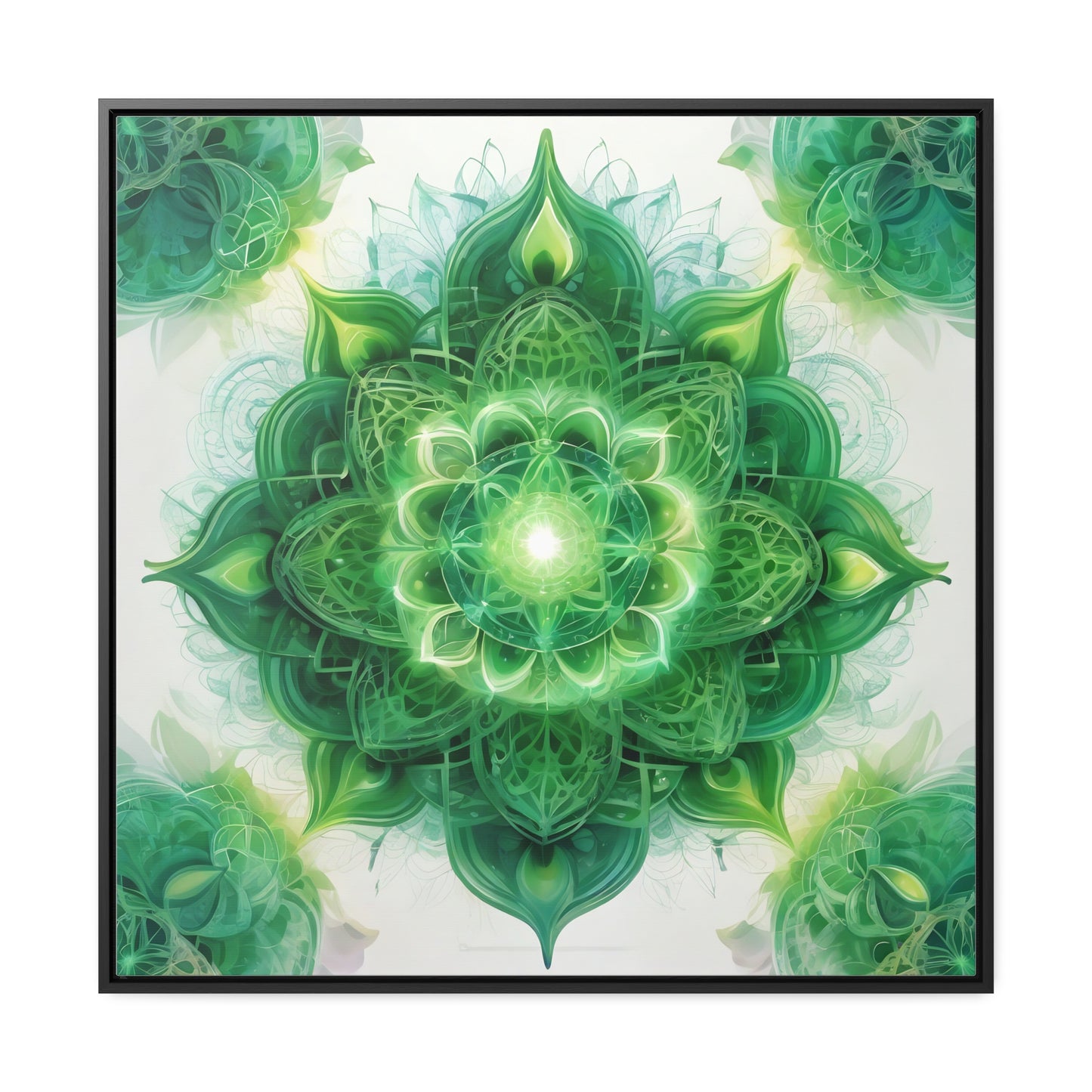 Heart chakra gallery art, Square Frame