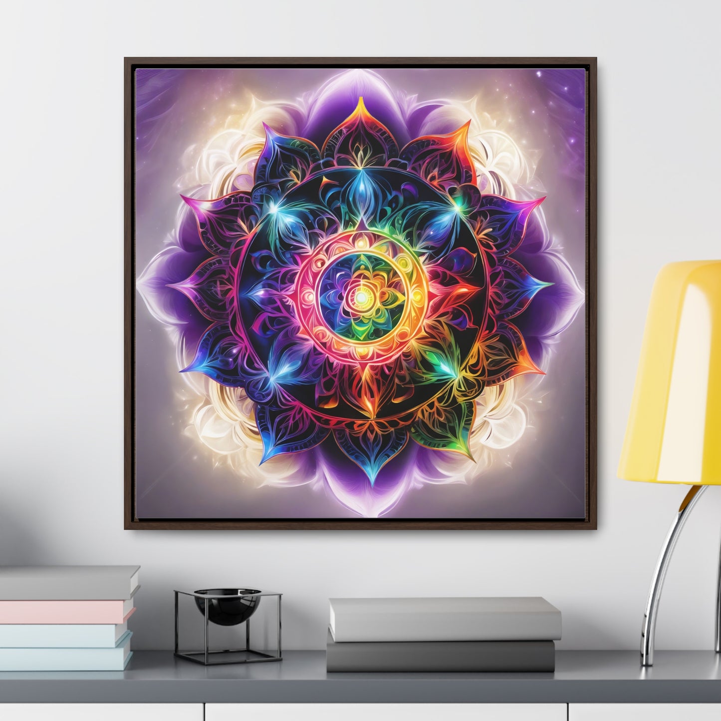 Indigo chakra gallery art, Square Frame