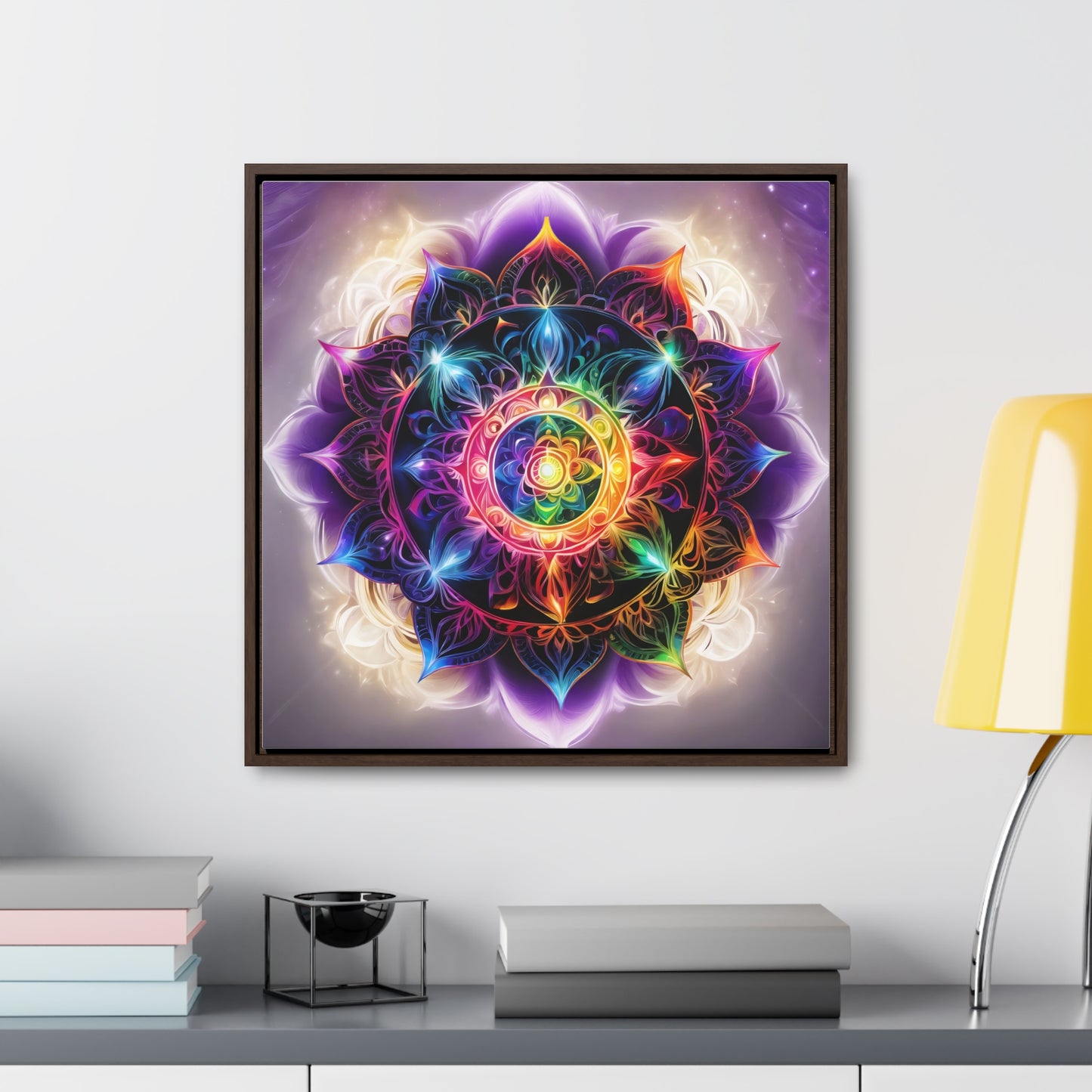 Indigo chakra gallery art, Square Frame