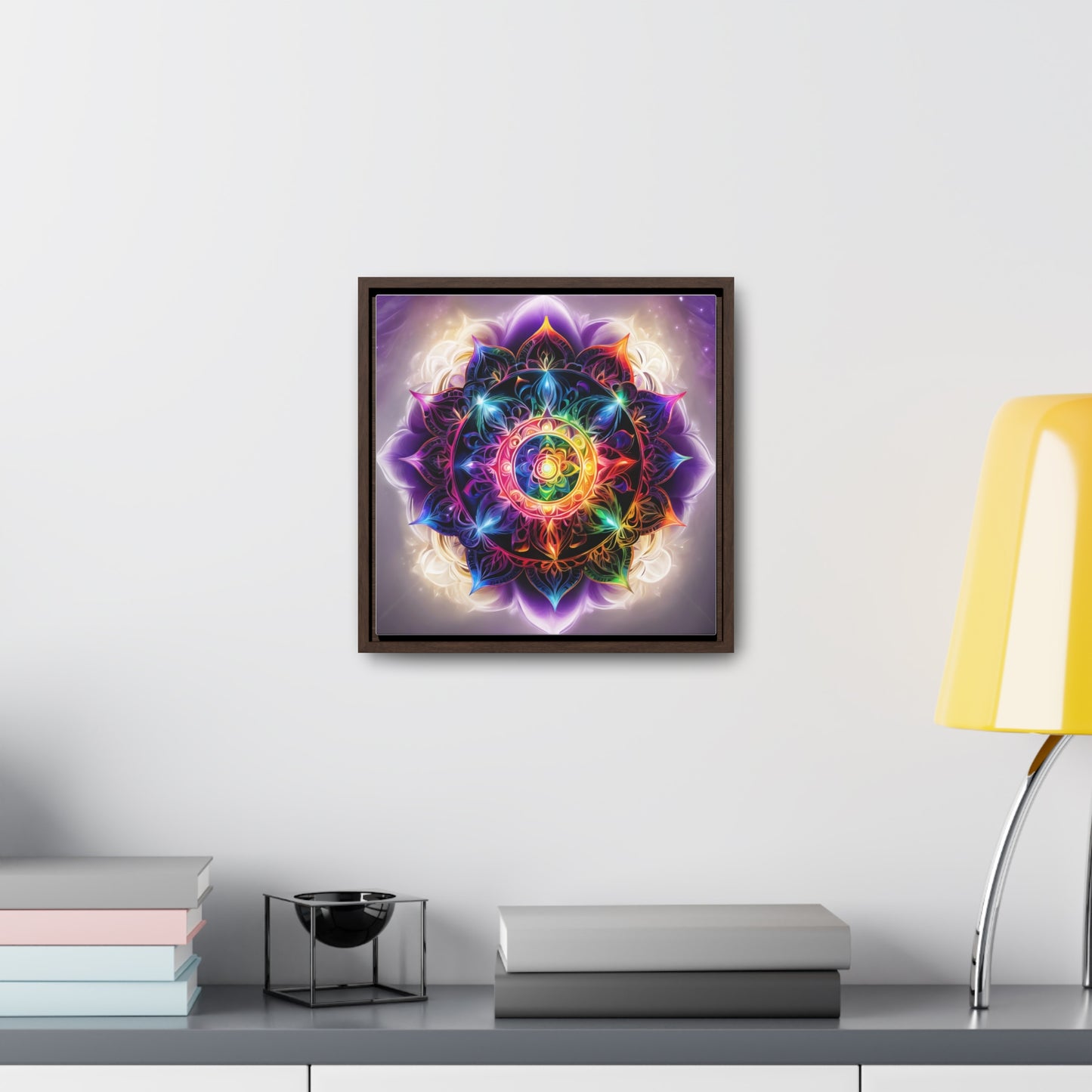 Indigo chakra gallery art, Square Frame