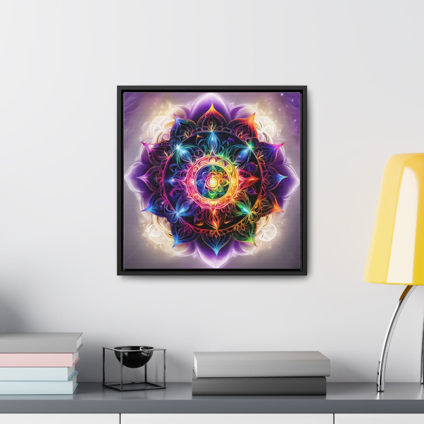 Indigo chakra gallery art, Square Frame