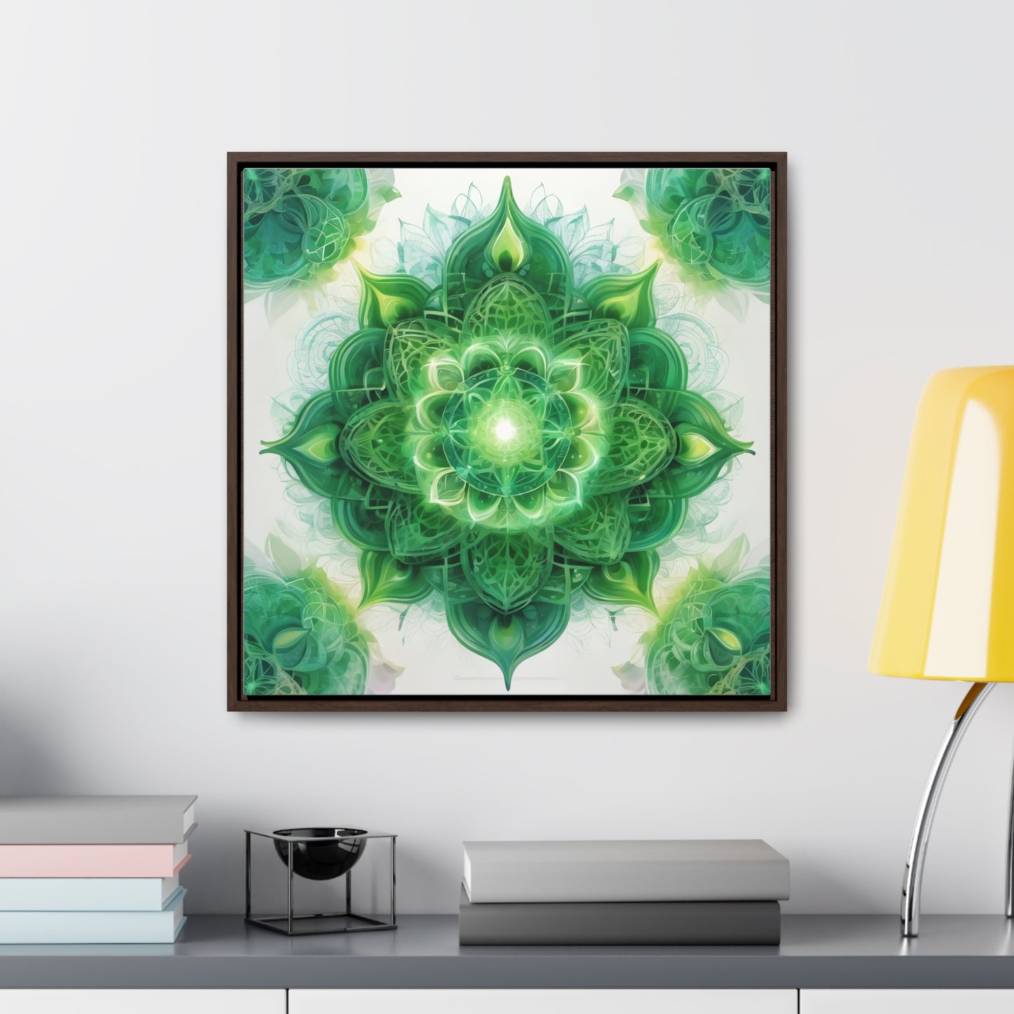 Heart chakra gallery art, Square Frame