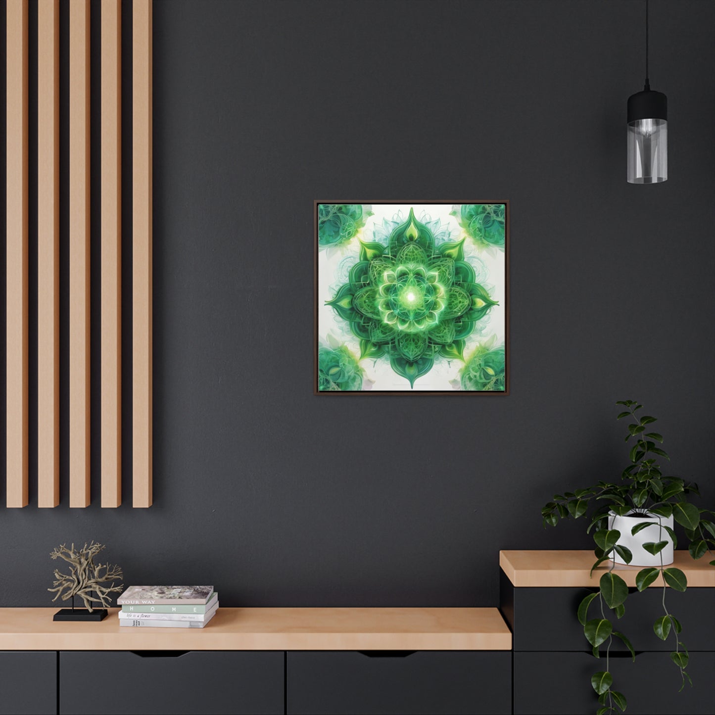 Heart chakra gallery art, Square Frame