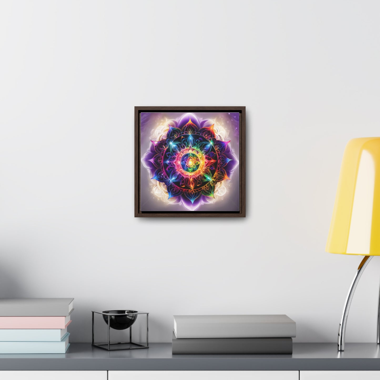 Indigo chakra gallery art, Square Frame