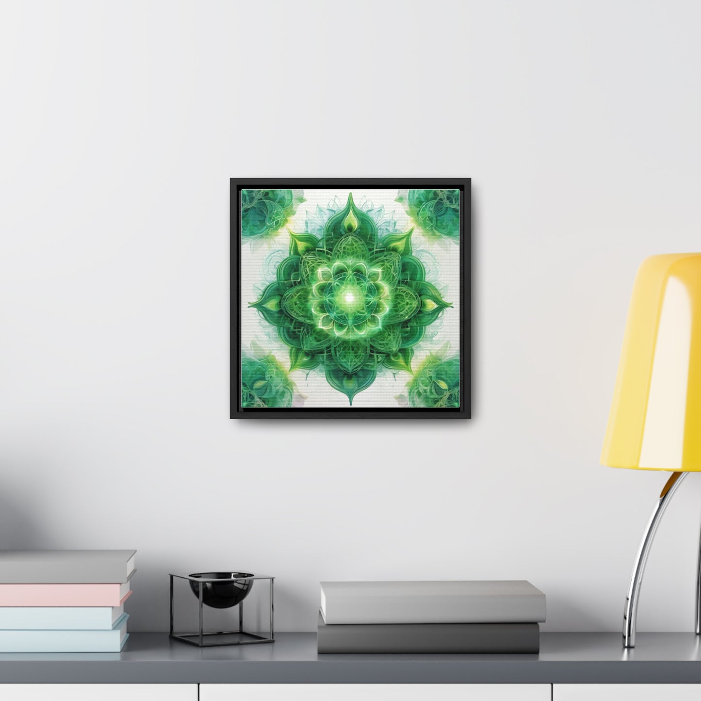 Heart chakra gallery art, Square Frame