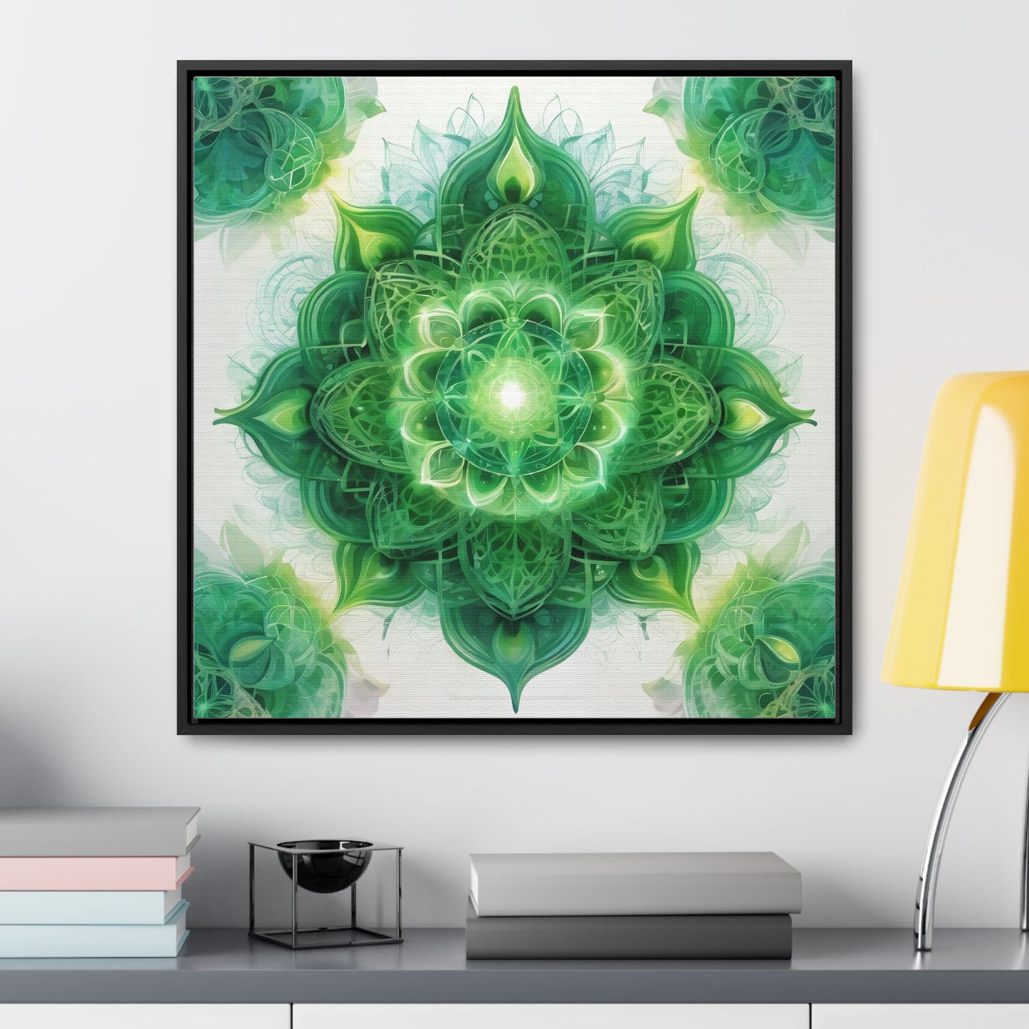 Heart chakra gallery art, Square Frame