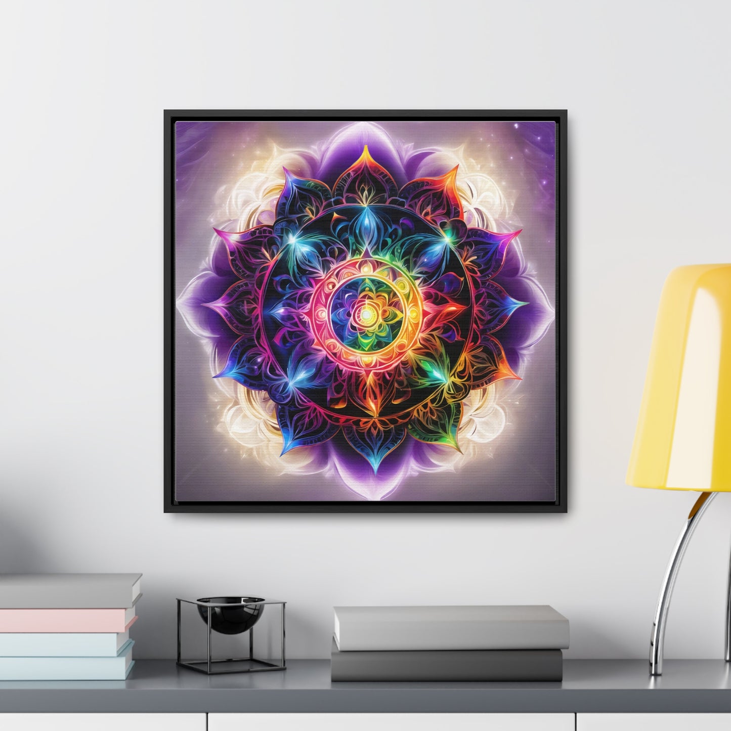 Indigo chakra gallery art, Square Frame