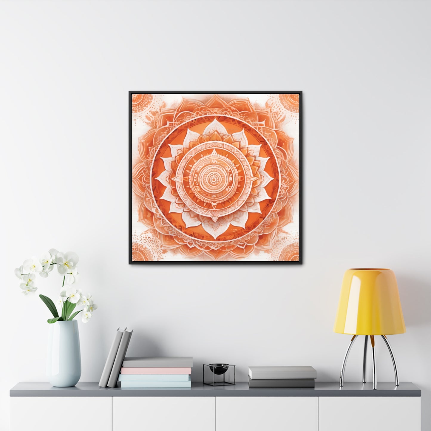 Sacral chakra gallery art, Square Frame