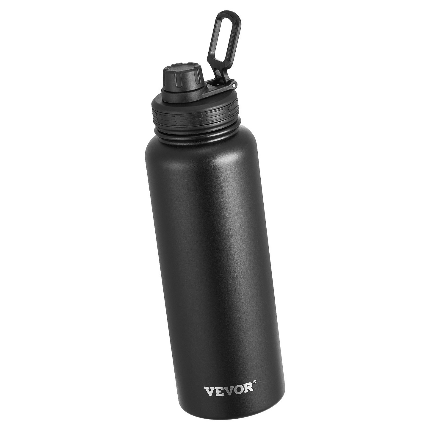 40 oz Insulated Water Bottle Stainless Steel with Wide Mouth Lid Black