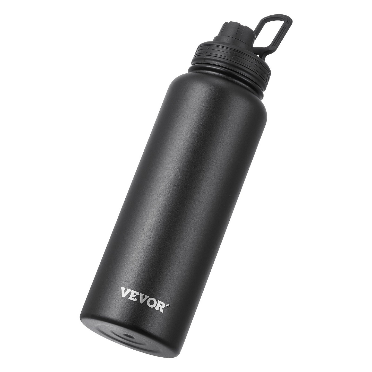 40 oz Insulated Water Bottle Stainless Steel with Wide Mouth Lid Black