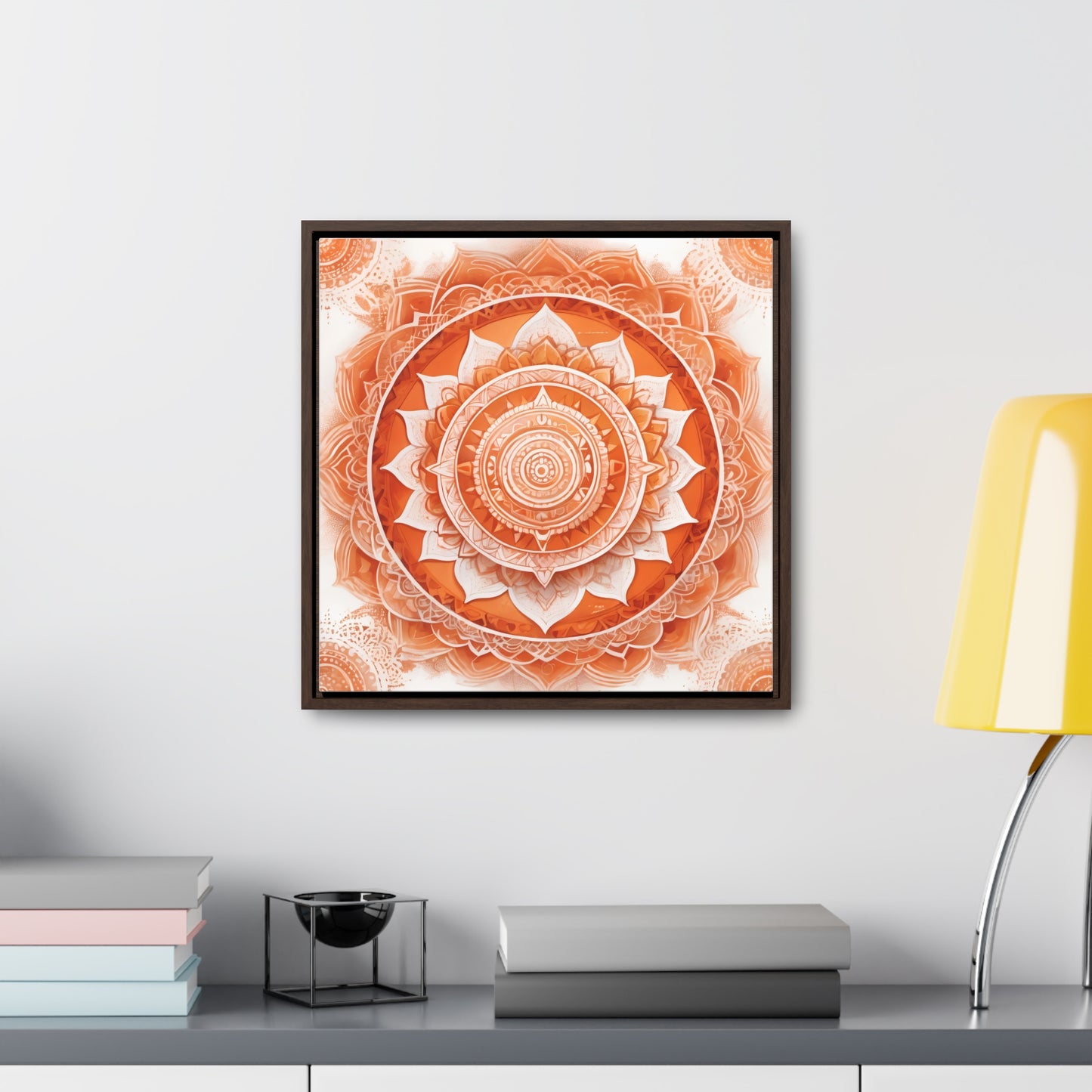 Sacral chakra gallery art, Square Frame