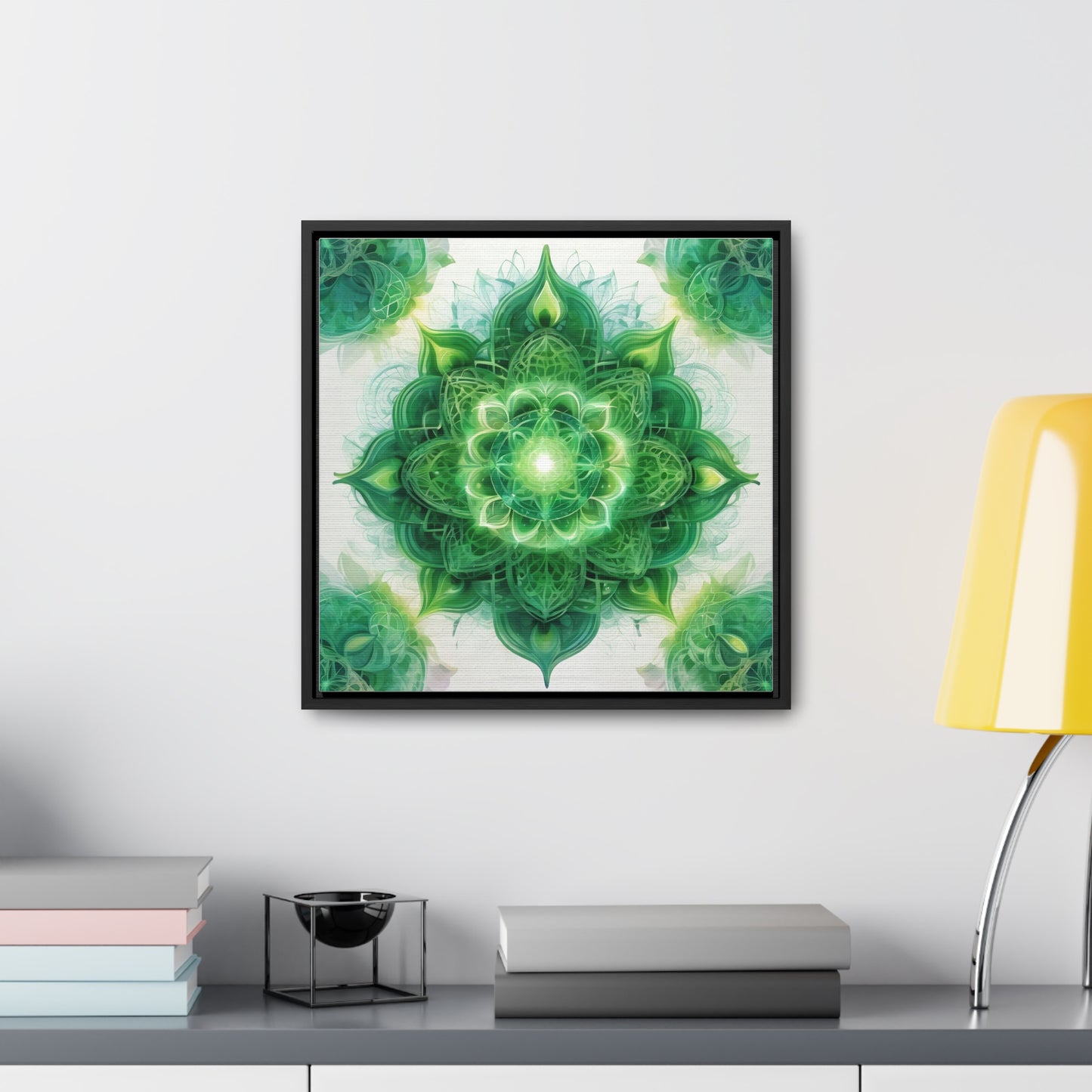 Heart chakra gallery art, Square Frame