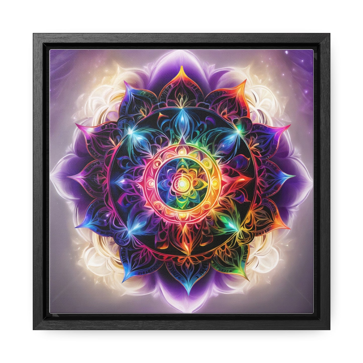 Indigo chakra gallery art, Square Frame