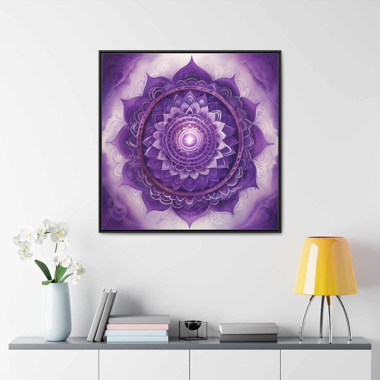 Crown chakra gallery art square frame