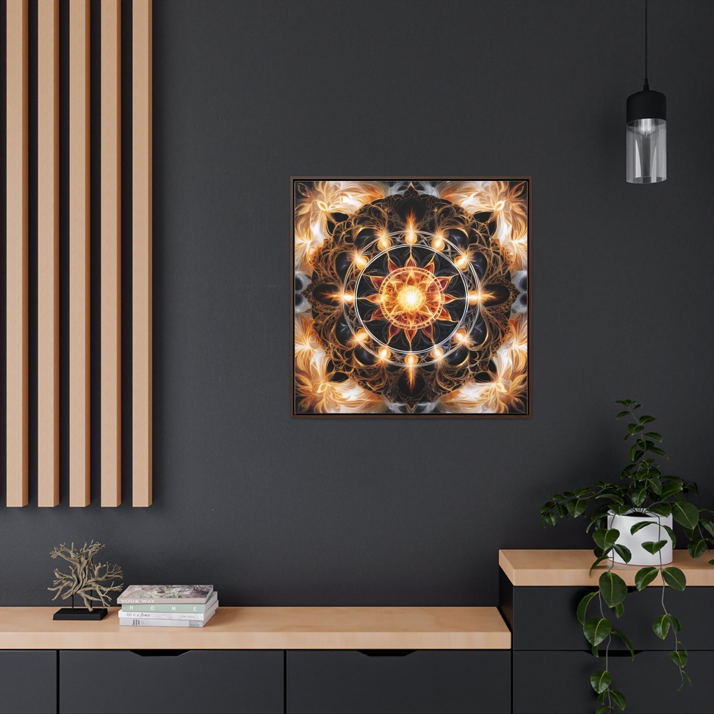 Earth star chakra gallery art, Square Frame