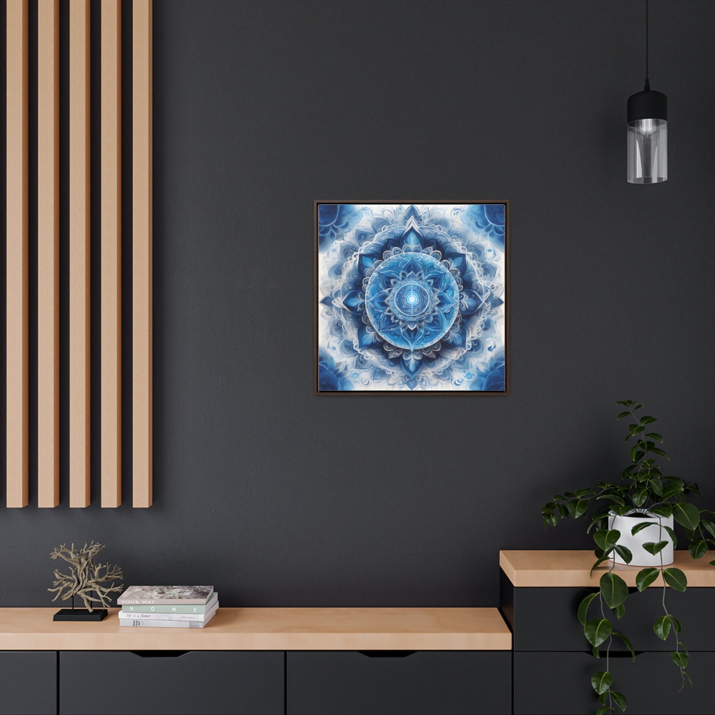 Throat chakra gallery art Square Frame