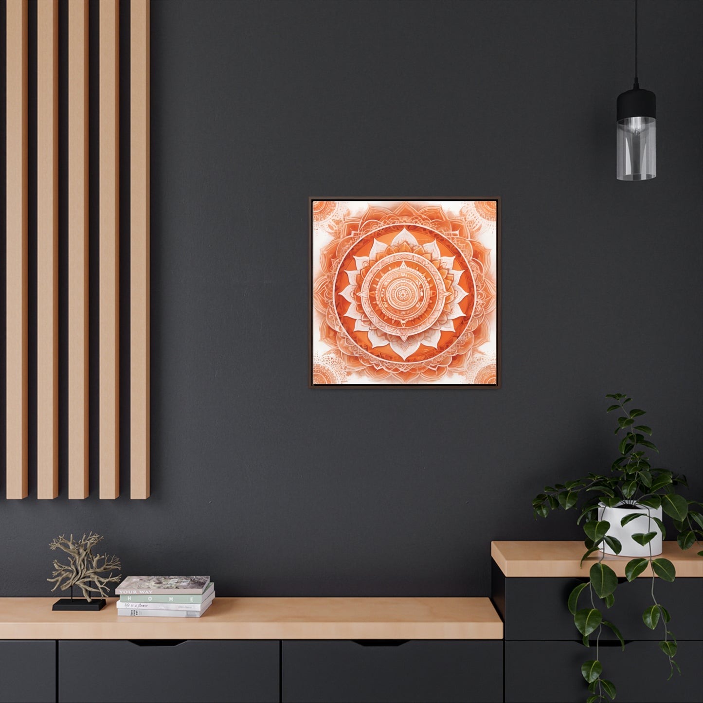 Sacral chakra gallery art, Square Frame