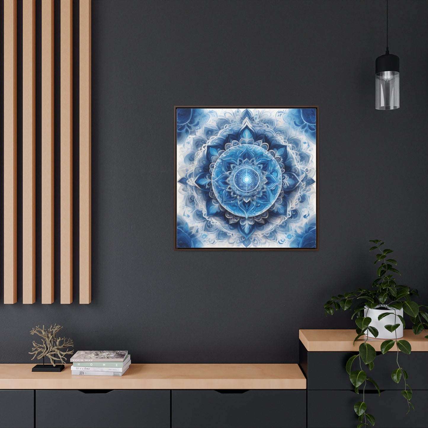 Throat chakra gallery art Square Frame