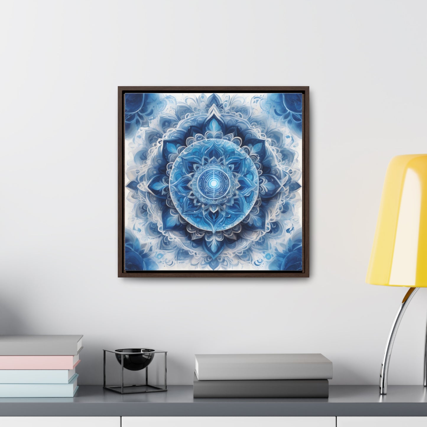 Throat chakra gallery art Square Frame