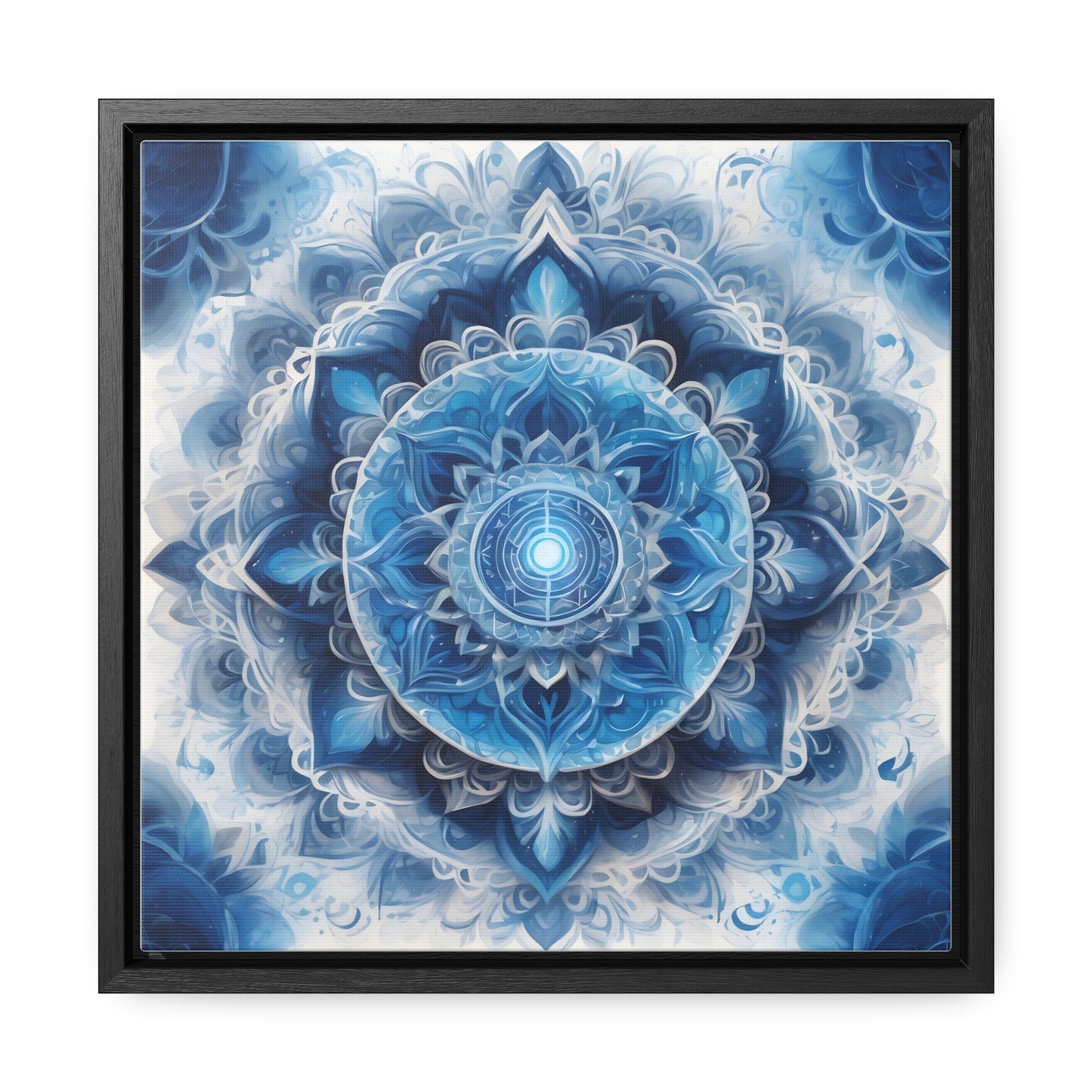 Throat chakra gallery art Square Frame