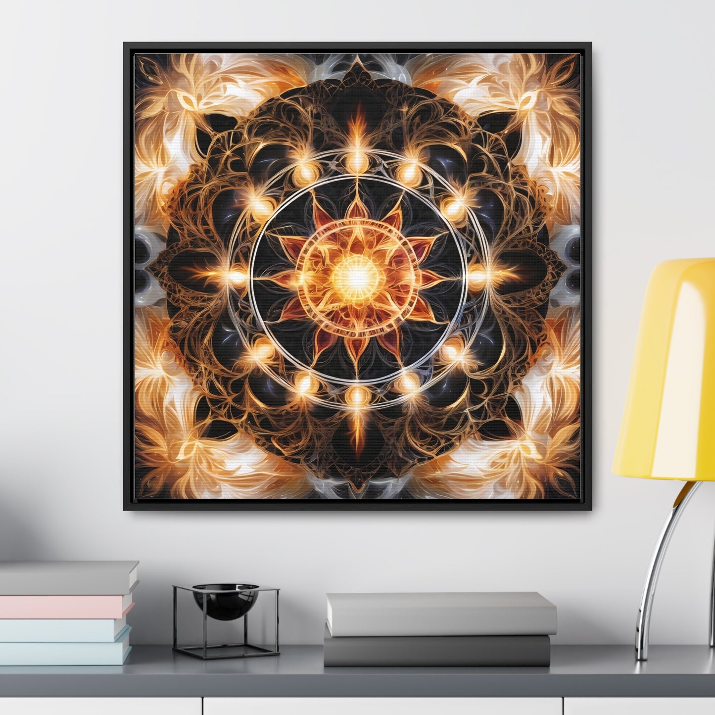 Earth star chakra gallery art, Square Frame