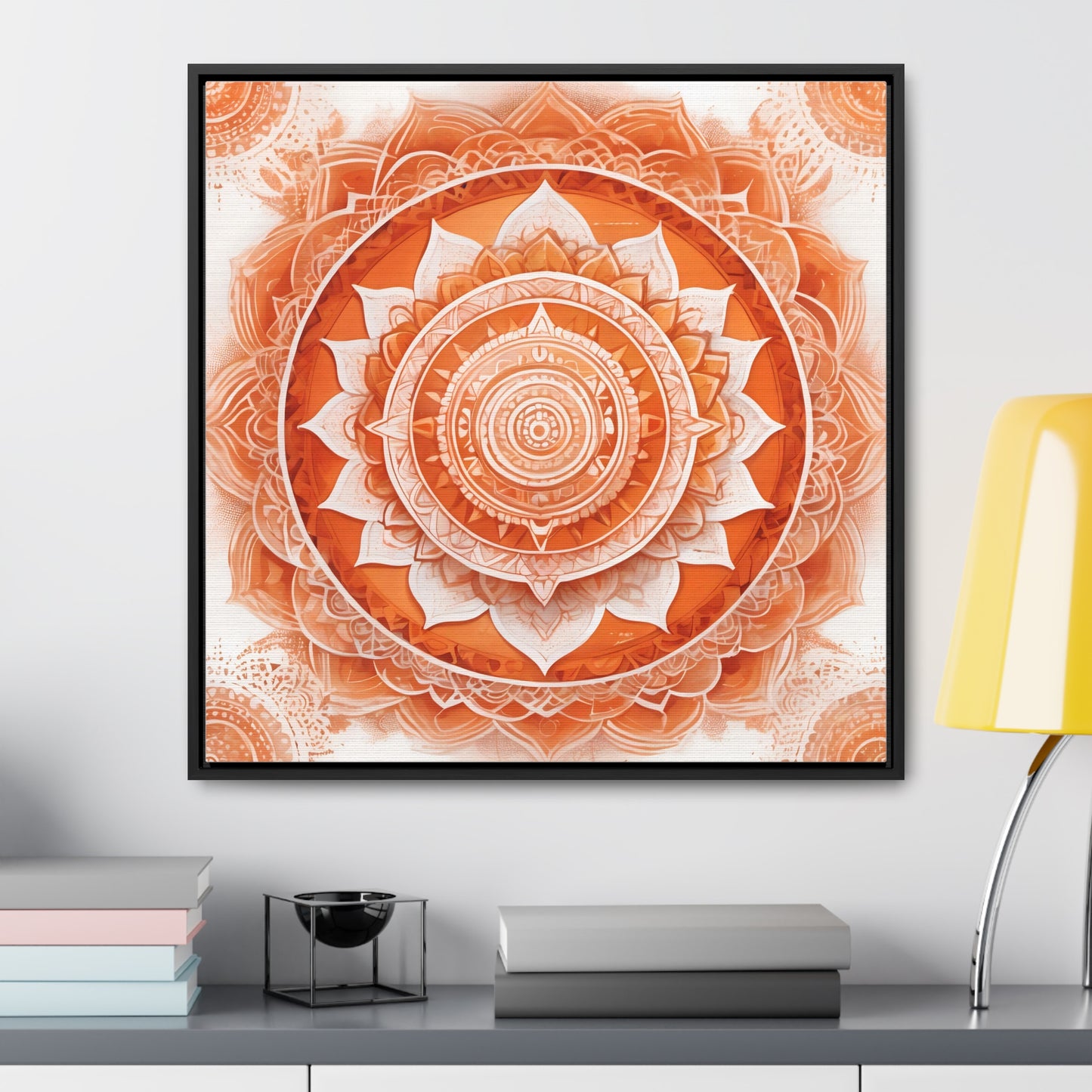 Sacral chakra gallery art, Square Frame